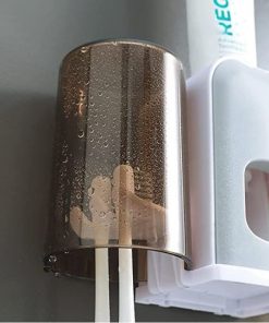 Alternative view of Distributeur De Dentifrice Fixé Au Mur Et Porte-brosse à Dents