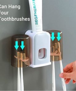 Distributeur De Dentifrice Fixé Au Mur Et Porte-brosse à Dents