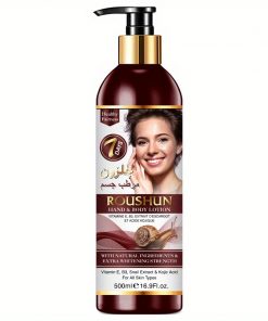 Roushun Lotion blanchissante pour les mains et le corps à l'acide kojique d'escargot 500ml