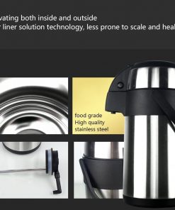 Alternative view of Thermos à Café 3L, Cafetière en Acier Inoxydable, Chauffage 24 Heures, Bouilloire Portable