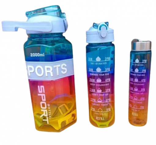 Kit 3 Gourdes de Sport
