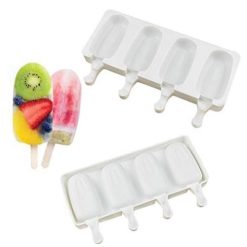 Moule à Crème Glacée en Silicone, 4 Cellules