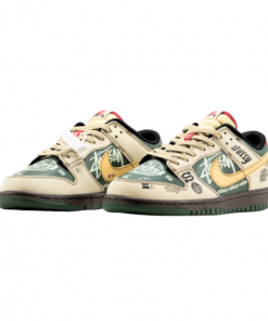 Chaussure Air Force Basse, Graphitis Vert