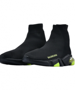 Chaussure Confortable Mixte Noire Semelle Verte