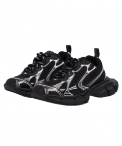 Chaussure Décontractée, Semelle Robuste Noire Traits Blancs