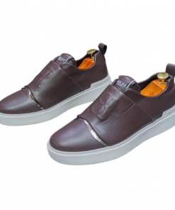 Tennis Basse en Cuir Marron