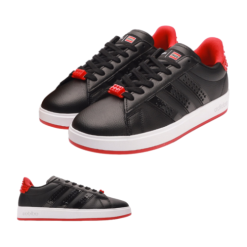 Tennis de Ville Noire et Rouge, grande semelle