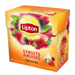 Boîte de Thé Lipton au Fruits Rouges, 20 Sachets