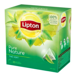 Boîte de Thé Vert Lipton Pure Nature, 20 Sachets