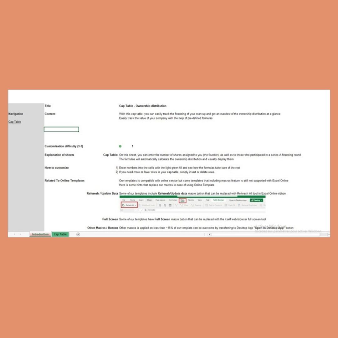 Modèle Excel de Comptabilité & Finances Axé sur le Capital Investissement – Image 2