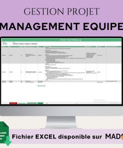 Modèle Excel de Gestion Projet Axé sur le Management Equipe