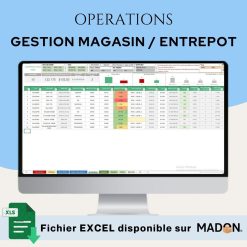 Modèle Excel des Opérations Axé sur la Gestion Magasin/Entrepot
