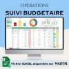 Modèle Excel des Opérations Axé sur le Suivi Budgétaire