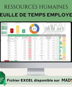 Modèle Excel de Ressources Humaines Axé sur la Feuille de Temps Employés