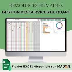 Modèle Excel de Ressources Humaines Axé sur la Gestion des Services Quart