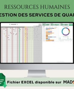 Modèle Excel de Ressources Humaines Axé sur la Gestion des Services Quart