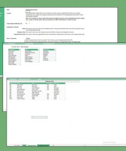 Alternative view of Modèle Excel de Ressources Humaines Axé sur l'Organigramme
