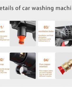 Alternative view of Pistolet à Eau Portable sans Fil Haute Pression pour Lavage de Voiture avec 1 Batterie