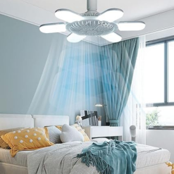 Ventilateur Portable Lumineux à 6 Feuilles