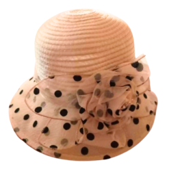 Chapeau Spécial Mariage pour Femme avec Points Noirs