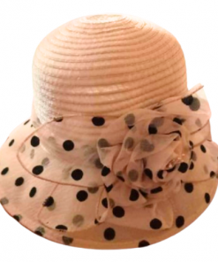 Chapeau Spécial Mariage pour Femme avec Points Noirs