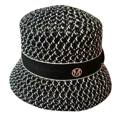 Chapeau Tchamako pour Femme Noire Blanc