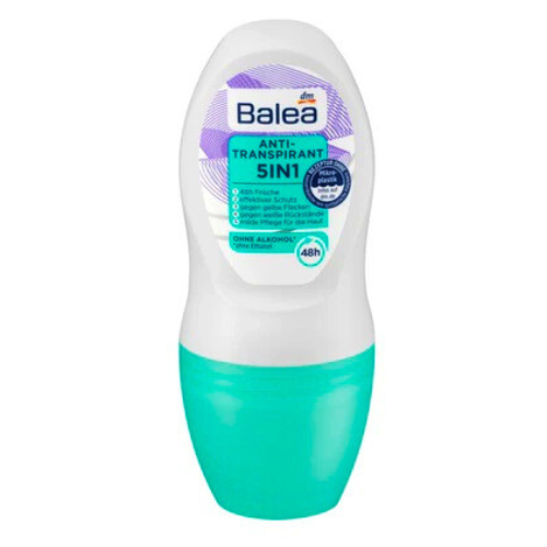 Déodorant Roll BALEA Anti-transpirant 5en 1, 50ml
