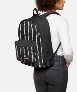 Sac à Dos Eastpak Noir avec des Rayures Blanches