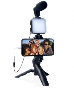 Kit de Vlogging avec Mini Microphone pour Diffusion en Direct