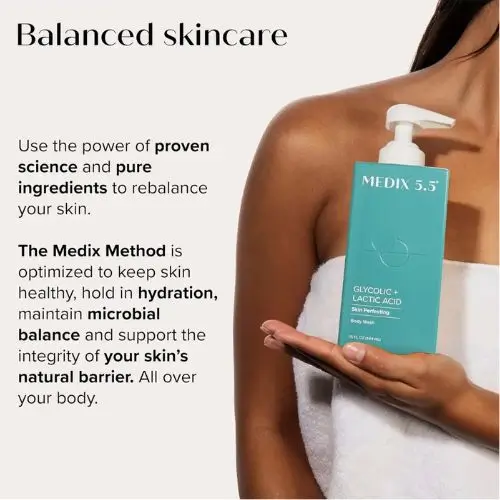 Medix 5.5 Gel Douche à l'Acide Glycolique + Acide Lactique 444ml – Image 2