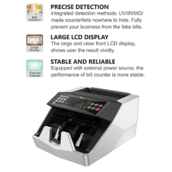 Alternative view of Machine de Comptage de Billets d’Argent avec UV et IR 110-220V