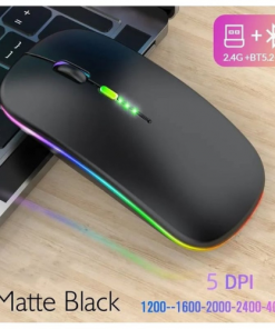 Alternative view of Souris sans Fil Rechargeable Rétroéclairée pour Ordinateur avec Option Silencieuse