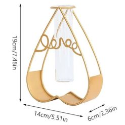 Alternative view of Vase de Décoration en verre transparent avec Cadre en Forme de Coeur