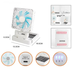 Alternative view of Ventilateur Rotatif de Voiture à Recharge Solaire 1200 mAh