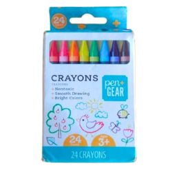 Crayon de 24 Couleurs Non Toxiques Pen+ Gear
