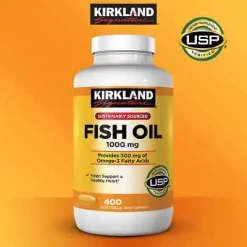 Fish Oil 400 Gélules Huile de poisson, Kirkland Signature 1000mg