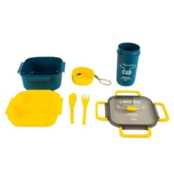 Alternative view of Gamelle pour Enfants avec Couverts + 1 Fourchette + 1 Cuillère + 1 Gourde