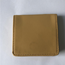 Porte Monnaie, Rectangulaires, simili cuir couleur caramel 6,5 cm x 8 cm