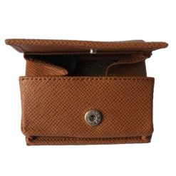 Alternative view of Porte Monnaie Sobre Et Elégant Rectangulaire 6,5 cm x 8 cm Simili Cuir Couleur Marron