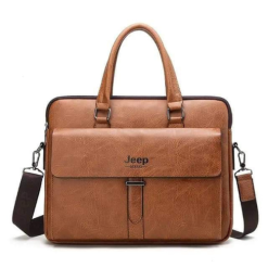 Sacoche à Bandoulière en Cuir, Porte-documents de Marque JEEP BULUO LUXURY