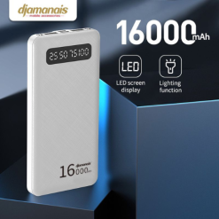 Powerbank Haute Capacité Djamanais avec Ecran LED 16000 mAh