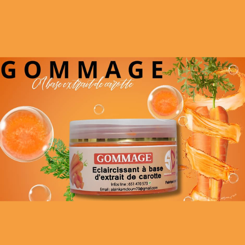 Gommage Eclaircissant à Base d'extrait de Carotte 250g