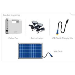 Alternative view of BCT Kit solarie DC avec Panneau solaire de 15Wc, Batterie Lithium de 80Wh et 2 ampoules, Modèle BCT-CF1.0, Garantie 12 mois
