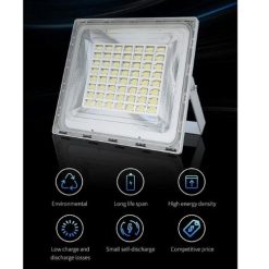 Alternative view of Projecteur Solaire 200W BLUE CARBON, 5V/50Wp 3.2V/45Ah avec Batterie LiFePO4, Modèle BCT-WW4.0, Garantie 12 mois