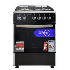 Cuisinière à Gaz 60x60 SG-6601G-BLK Signature 4 Foyers, Garantie 6 Mois