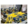Ensemble de Drap de Lit avec Motifs Jaune et Bleu 3 Places