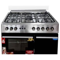 Alternative view of Four à Gaz à 5 Foyers Inox FV58SG1 EUROLUX Rouge Garantie 6 Mois