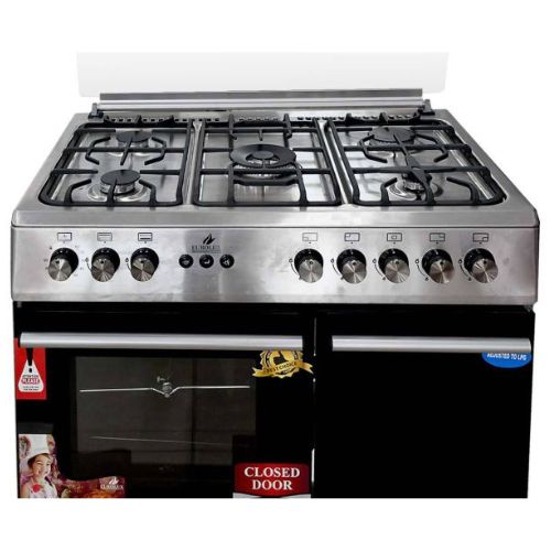 Four à Gaz à 5 Foyers Inox FV58SG1 EUROLUX Rouge Garantie 6 Mois – Image 2