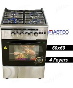 Four à Gaz 60x60, Cuisinière en Inox 4 Foyers, FT-ES70SS430-IN, Garantie 6 Mois
