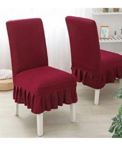 Housses pour Chaises de Salle à Manger Rouge 6 Places